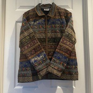 Chicos Colorful Shell Jacket Size Large